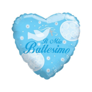 Cuore 18″ Il mio Battesimo Celeste