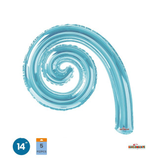 Spiral – Kurly – 14″ Light Blue 5 pcs