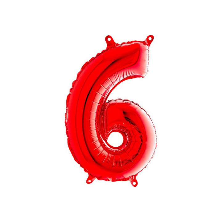 14″ – 35 cm Numero 6 Rosso 5 pz