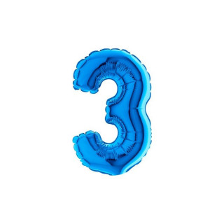 7″ – 18 cm Numero 3 Blu