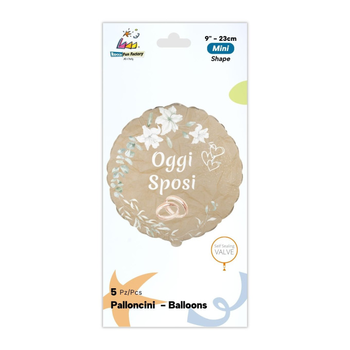 Tondo 9″ Oggi Sposi Anelli