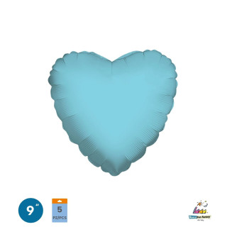 Hearts – 9″ Light Blue 5 pcs