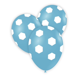 12″ – 30 cm Celeste 46 stampa bianca globo Calcio