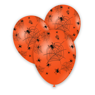 12″ – 30 cm Nero 15 stampa nera globo Ragnatele