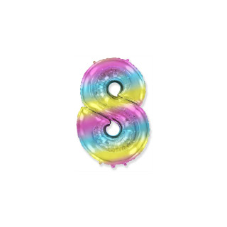 14″ – 35 cm Numero 8 Multicolor Gradient