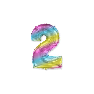 14″ – 35 cm Numero 2 Multicolor Gradient