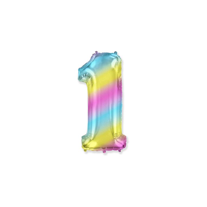 Number 1 – 14″ Multicolor Gradient 1 pc