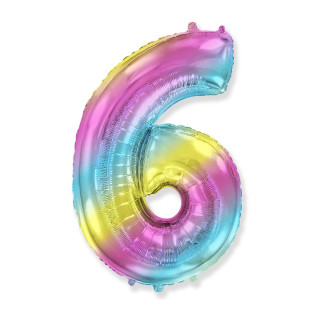 40″ – 101 cm Numero 6 Multicolor Gradient