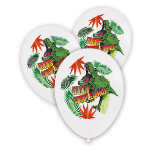 Multicolour Buon Compleanno T-Rex – 12″ 50 pcs