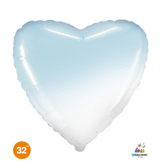 Heart – 32″ Baby Blue Ombre 1 pc