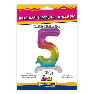30″ – 76 cm Numero 5 Rainbow