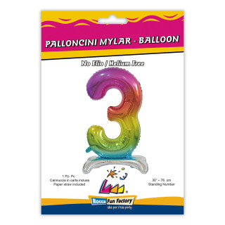 30″ – 76 cm Numero 3 Rainbow