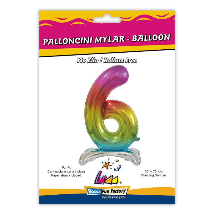 30″ – 76 cm Numero 6 Rainbow