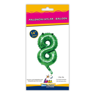 14″ – 35 cm Numero 8 Verde 1 pz