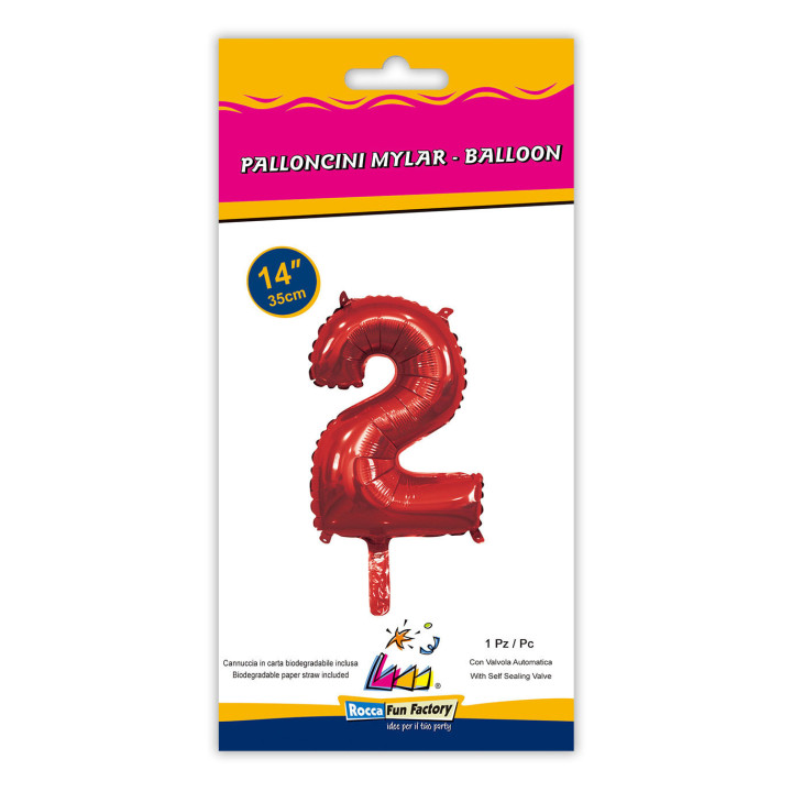 14″ – 35 cm Numero 2 Rosso