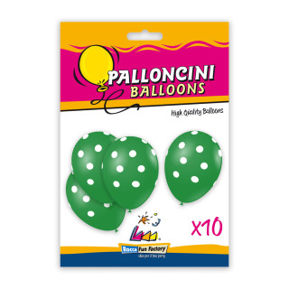 White Polka Dots – 12″ Verde Bottiglia 13 10 pcs