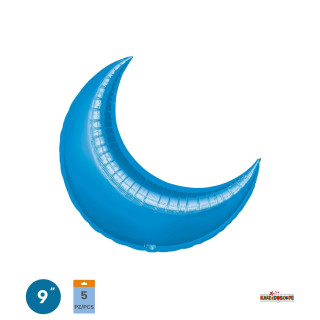 Moons – 9″ Blue 5 pcs