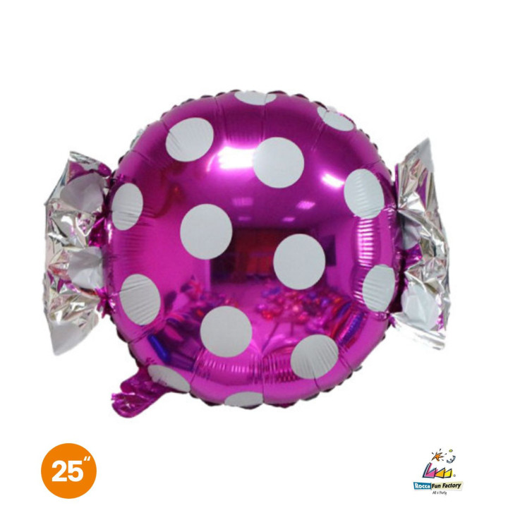 Caramella a Pois Fucsia – Sagomato Super Shape 25″ 1 pz