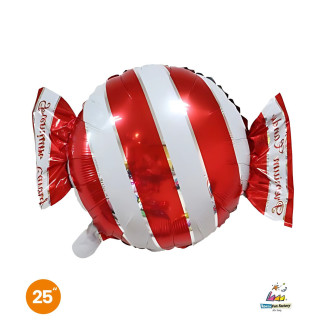 Caramella a Strisce Rosso – Sagomato Super Shape 25″ 1 pz