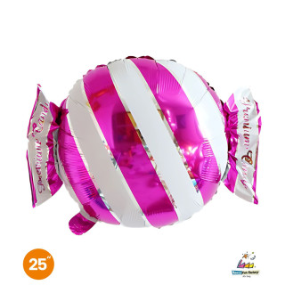 Caramella a Strisce Fucsia – Sagomato Super Shape 25″ 1 pz