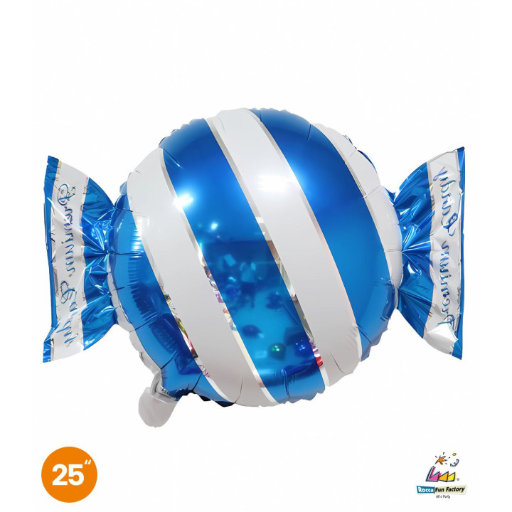 Caramella a Strisce Blu – Shaped Super Shape 25″ 1 pc