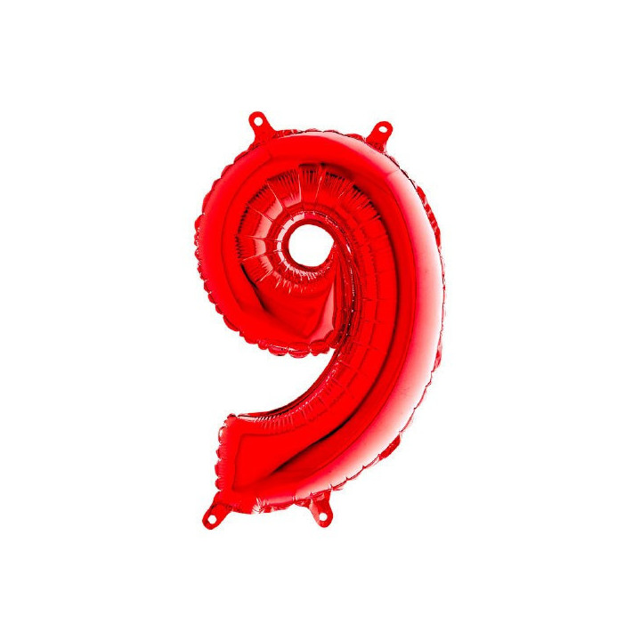 14″ – 35 cm Numero 9 Rosso 5 pz