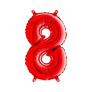 14″ – 35 cm Numero 8 Rosso 5 pz