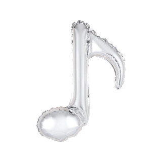 Single Music Note – 18″ Silver 5 pcs