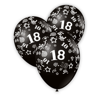 White Number 18 – 12″ Black 15 100 pcs