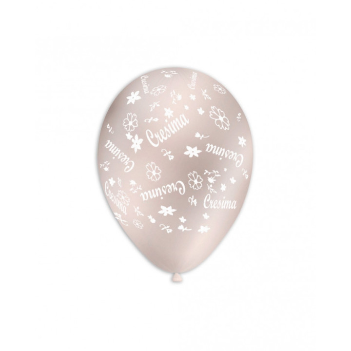 12″ – 30 cm Perla 60 stampa bianca globo Cresima