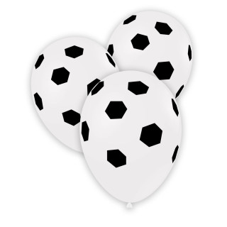 12″ – 30 cm Bianco 10 stampa nera globo Calcio