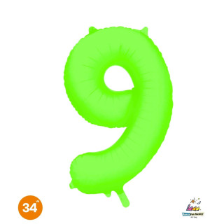 Number 9 – 34″ Green Neon 1 pc